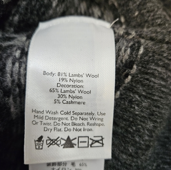 Eddie Bauer Fair Isle Wool Button Down Gray Cardigan‎ Sweater Small Women's - Picture 6 of 8